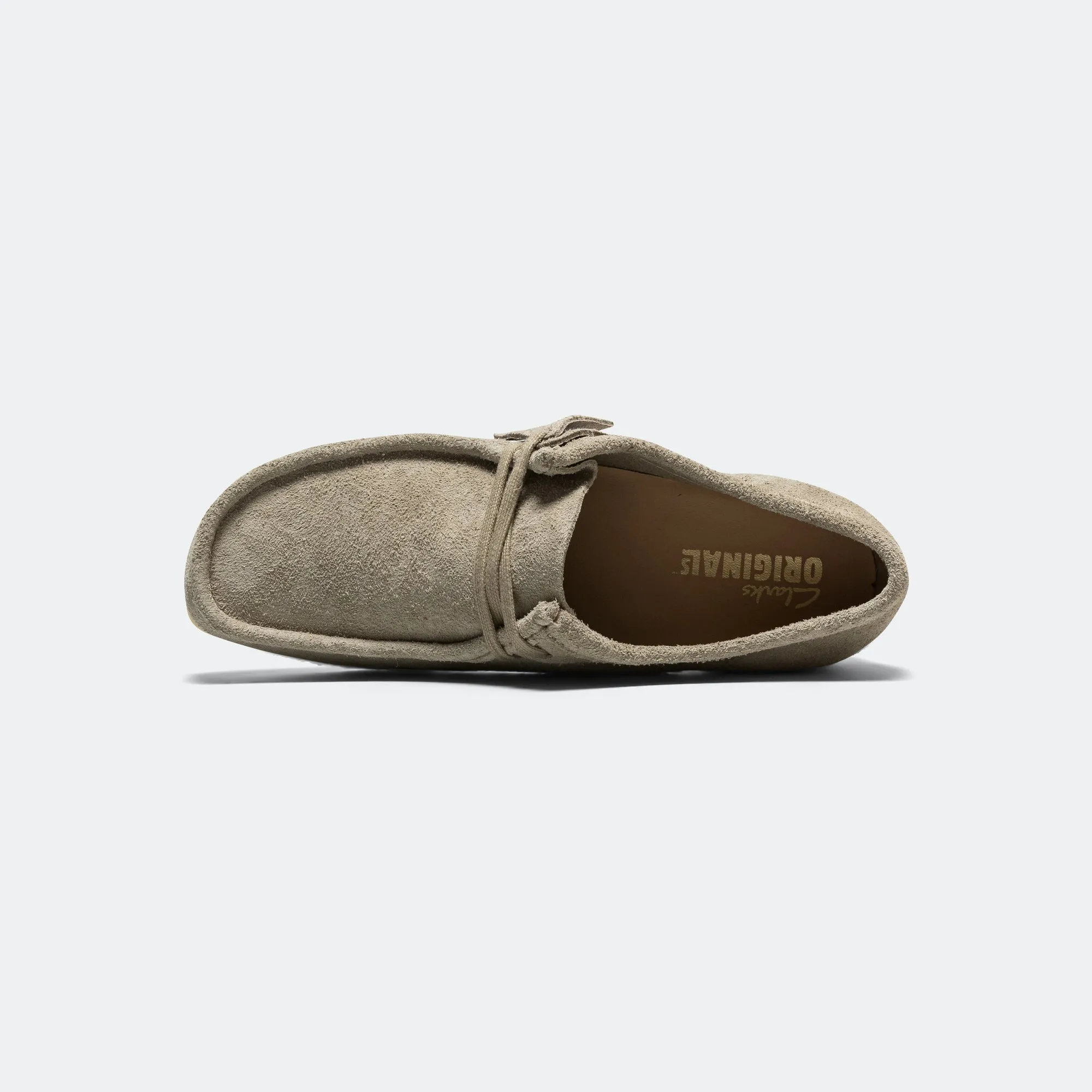 Clarks Shoes Wallabee - Pale Grey Suede
