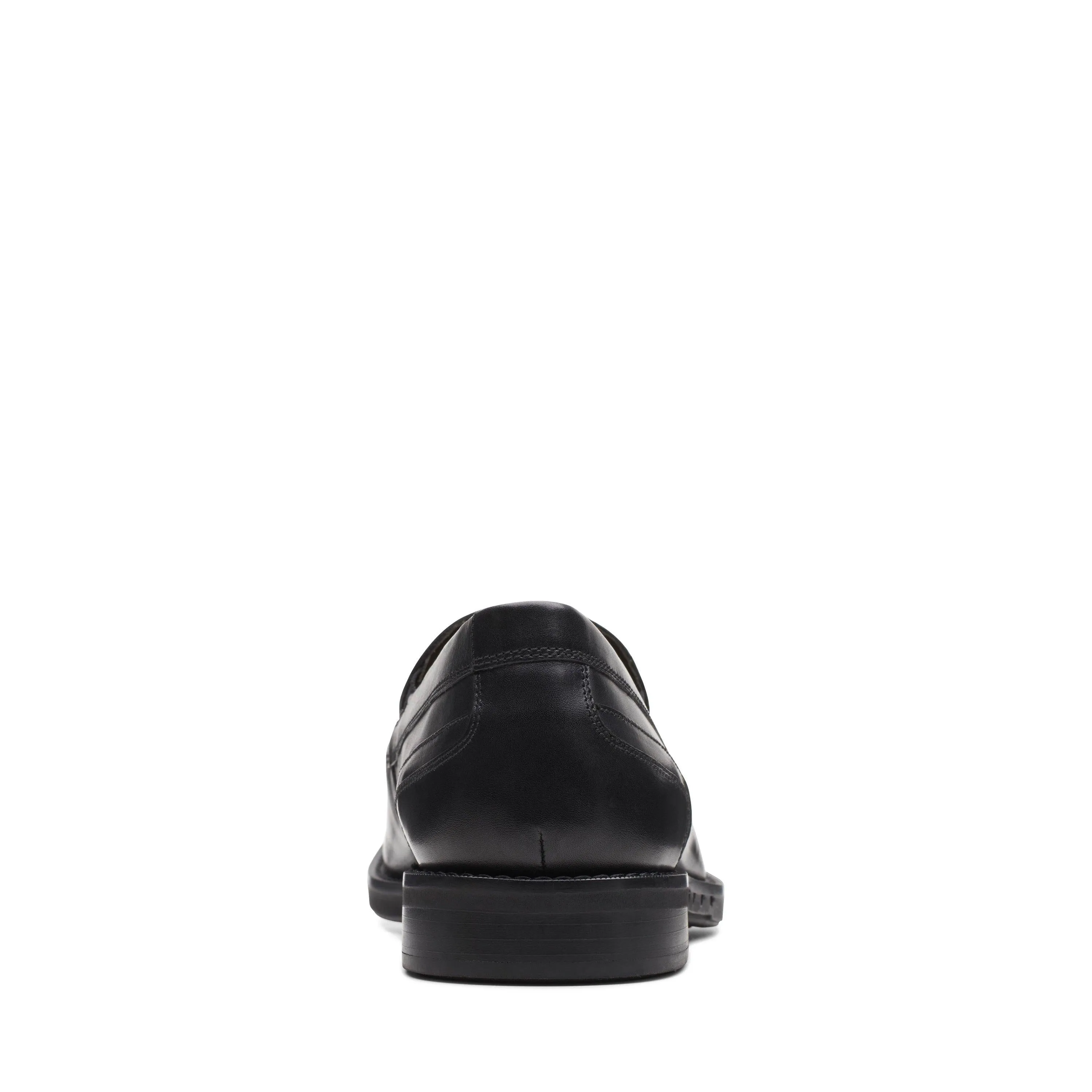 Clarks Un Hugh Step in Black Leather