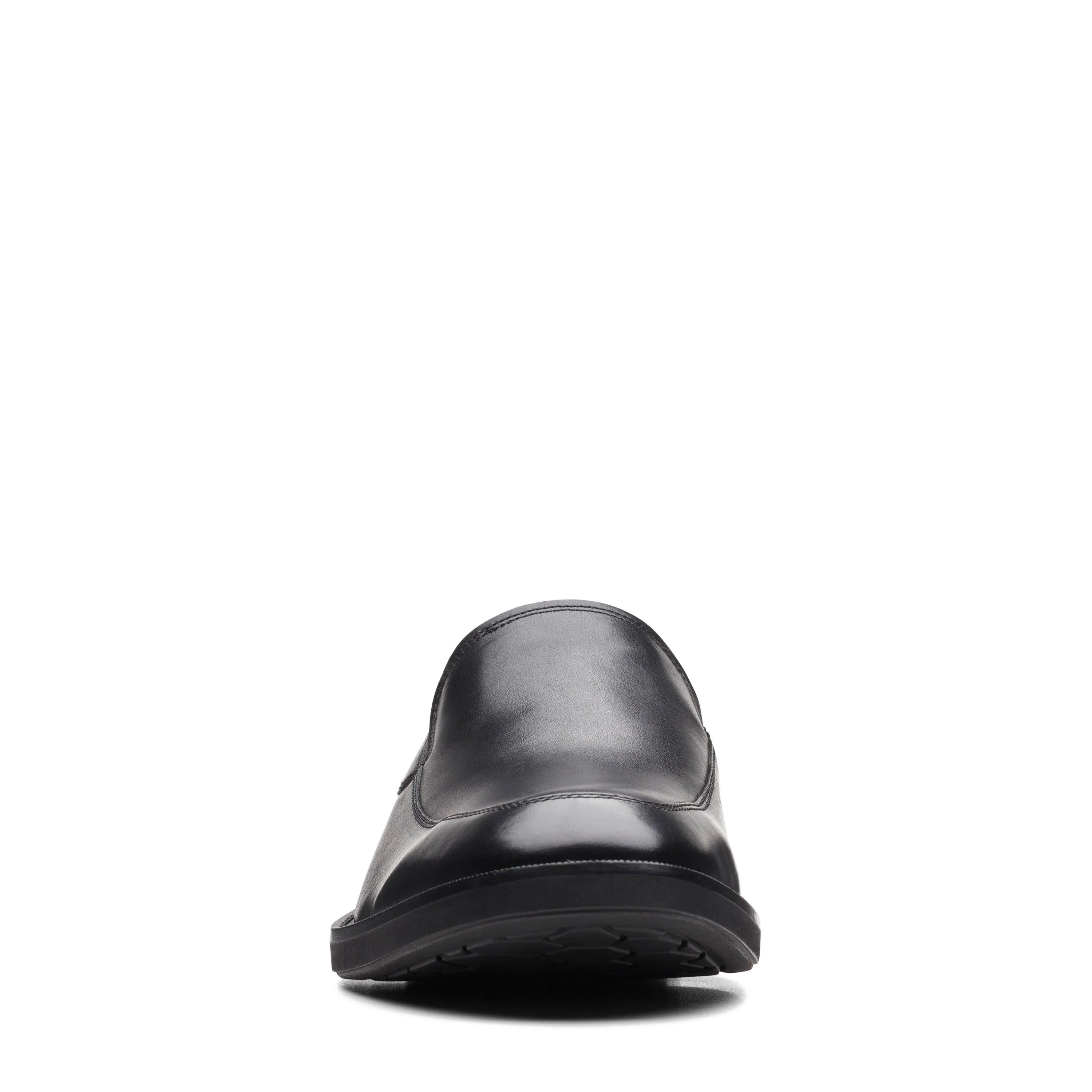 Clarks Un Hugh Step in Black Leather