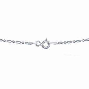 Classic Women's Chain - Rhodium Plated Sterling Silver 1 1 Bead, 20 inch | RBED-150-20