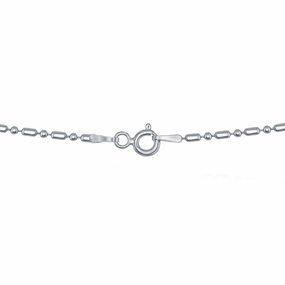 Classic Women's Chain - Rhodium Plated Sterling Silver 1 1 Bead, 24 inch | RBED-150-24