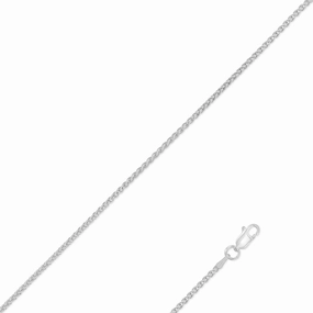 Classic Women's Chain - Rhodium Plated Sterling Silver Spiga | SPG-50-20