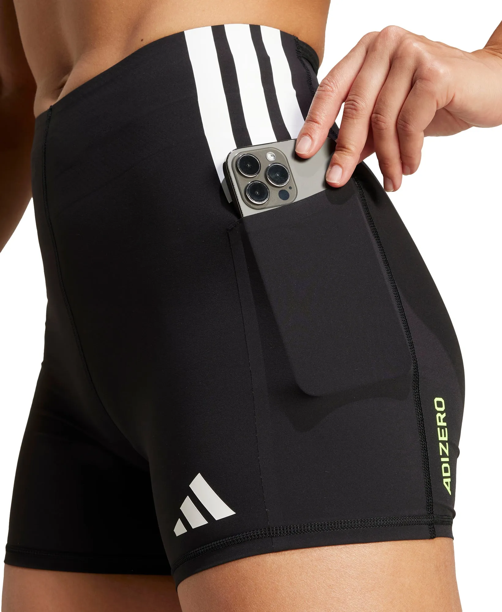 Clothing Adidas  Women adidas Adizero 4 Inch Womens Short Running Tights - Black