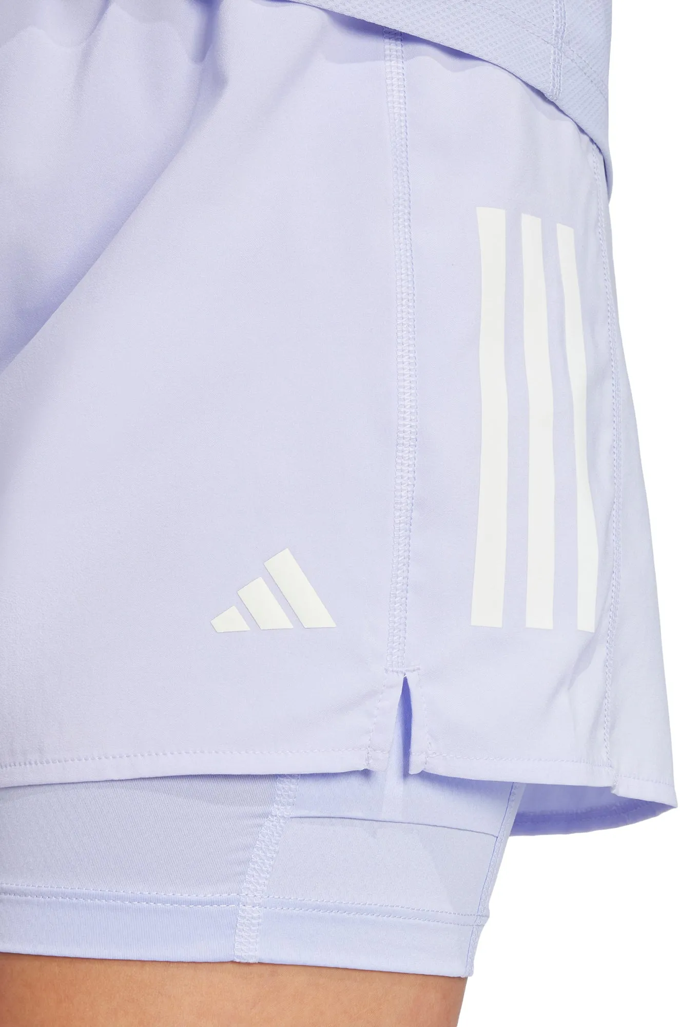 Clothing Adidas  Women adidas Own The Run ClimaCool 2 In 1 Womens Running Shorts - Purple