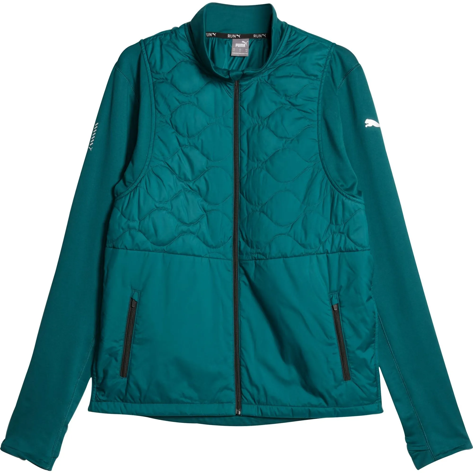 Clothing Puma  Men Puma Cloudspun WRMBL Mens Running Jacket - Green