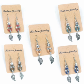 Color cork handmade earrings-ER-163-MIX-5