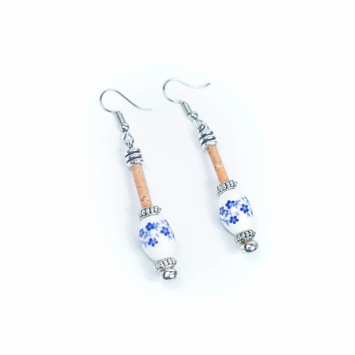 Color cork handmade earrings-ER-164-MIX-4