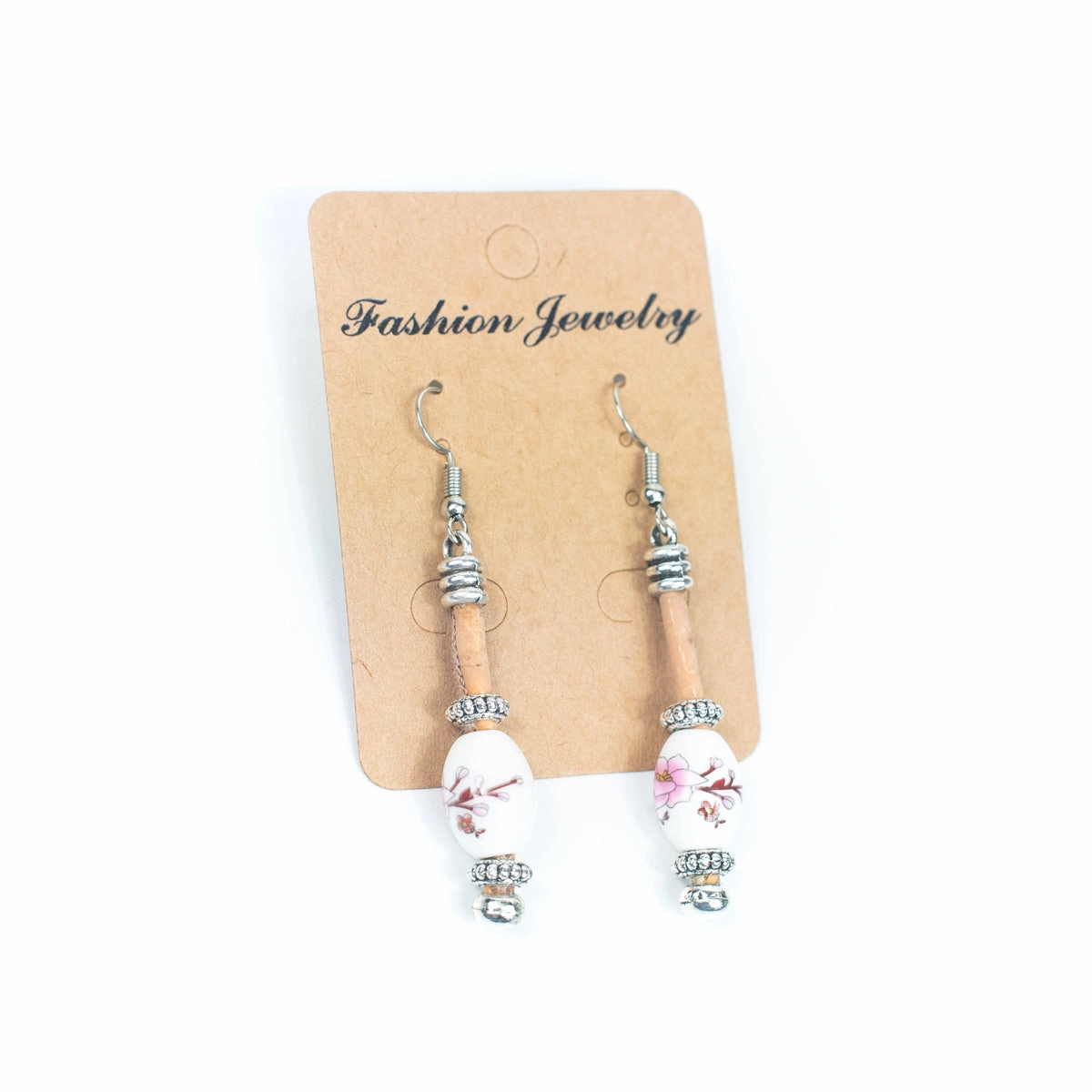 Color cork handmade earrings-ER-164-MIX-4