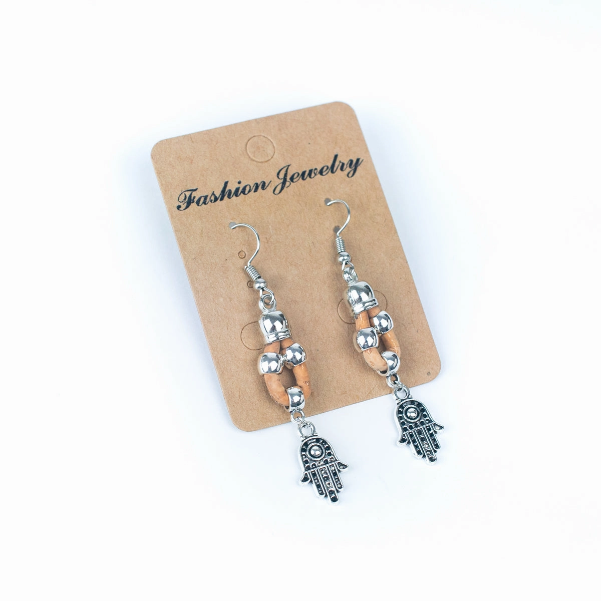 Color cork handmade earrings-ER-165-MIX-6