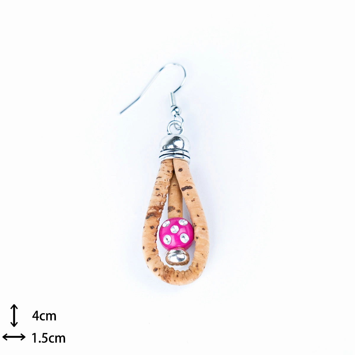 Color cork handmade earrings-ER-166-MIX-5