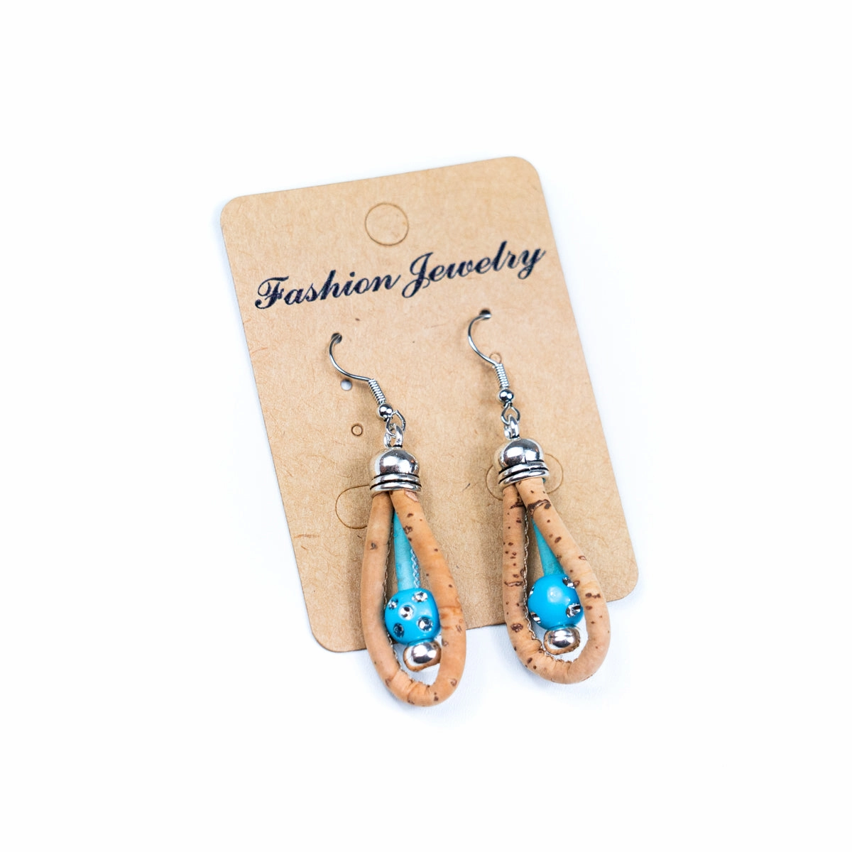 Color cork handmade earrings-ER-167-MIX-5
