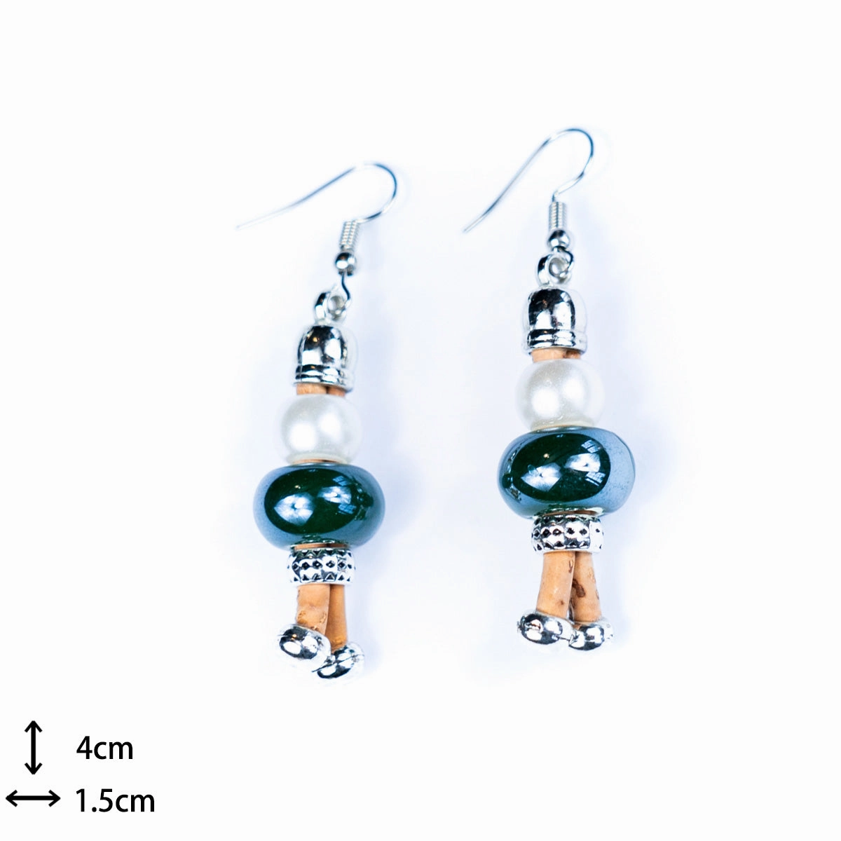 Color cork handmade earrings-ER-169-MIX-5