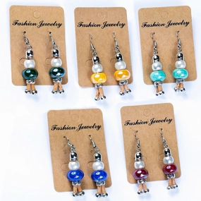Color cork handmade earrings-ER-169-MIX-5