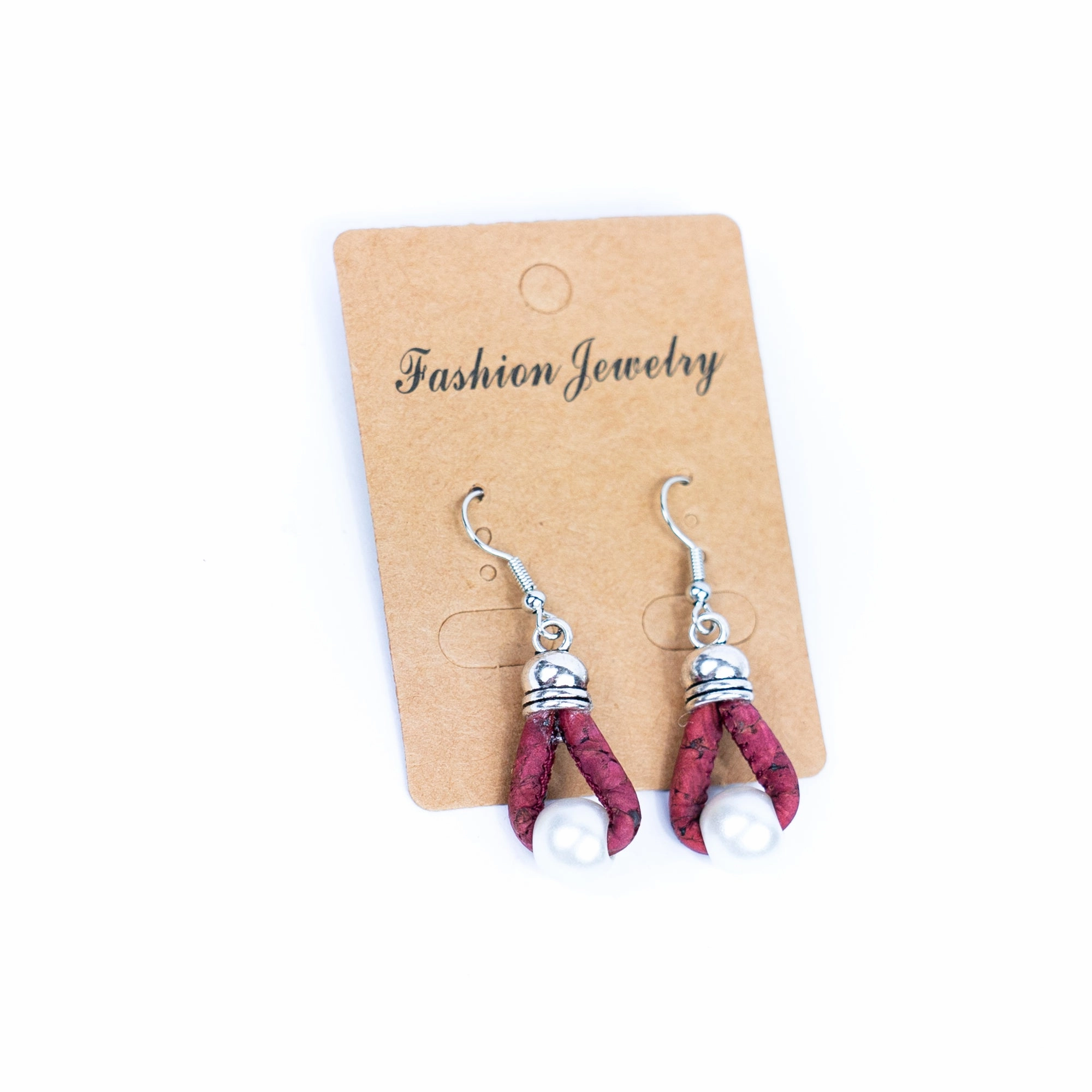 Colored cork thread  5 styles of small pendants handmade earrings-ER-182-MIX-5