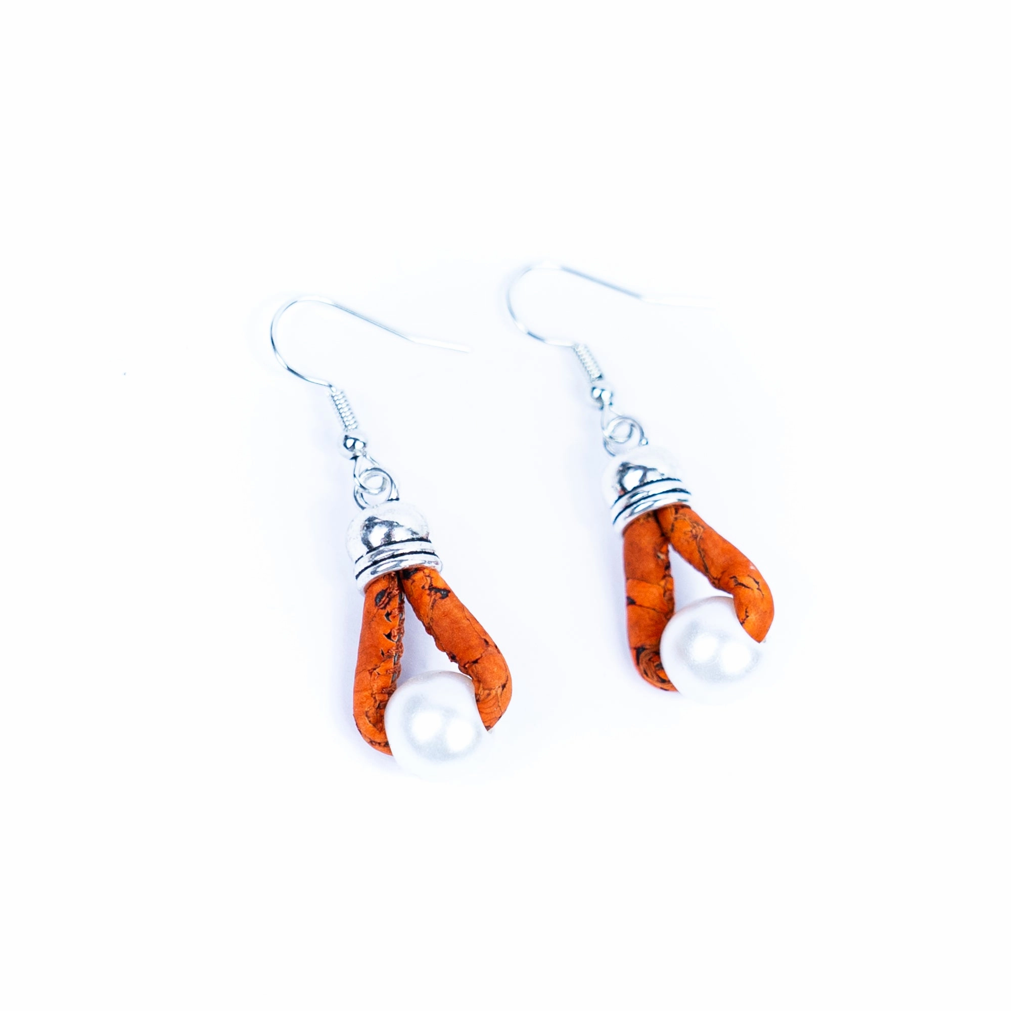 Colored cork thread  5 styles of small pendants handmade earrings-ER-182-MIX-5