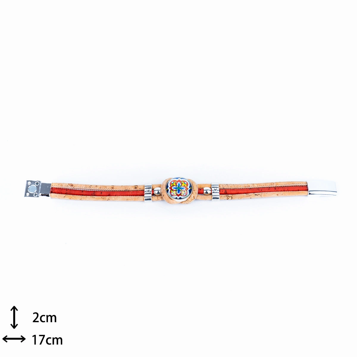 colored cork thread  handmade bracelet adjustable BR-433-MIX-5
