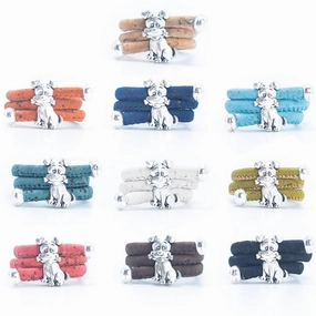 Colorful cork handmade dog Cork Rings  R-021-MIX-10