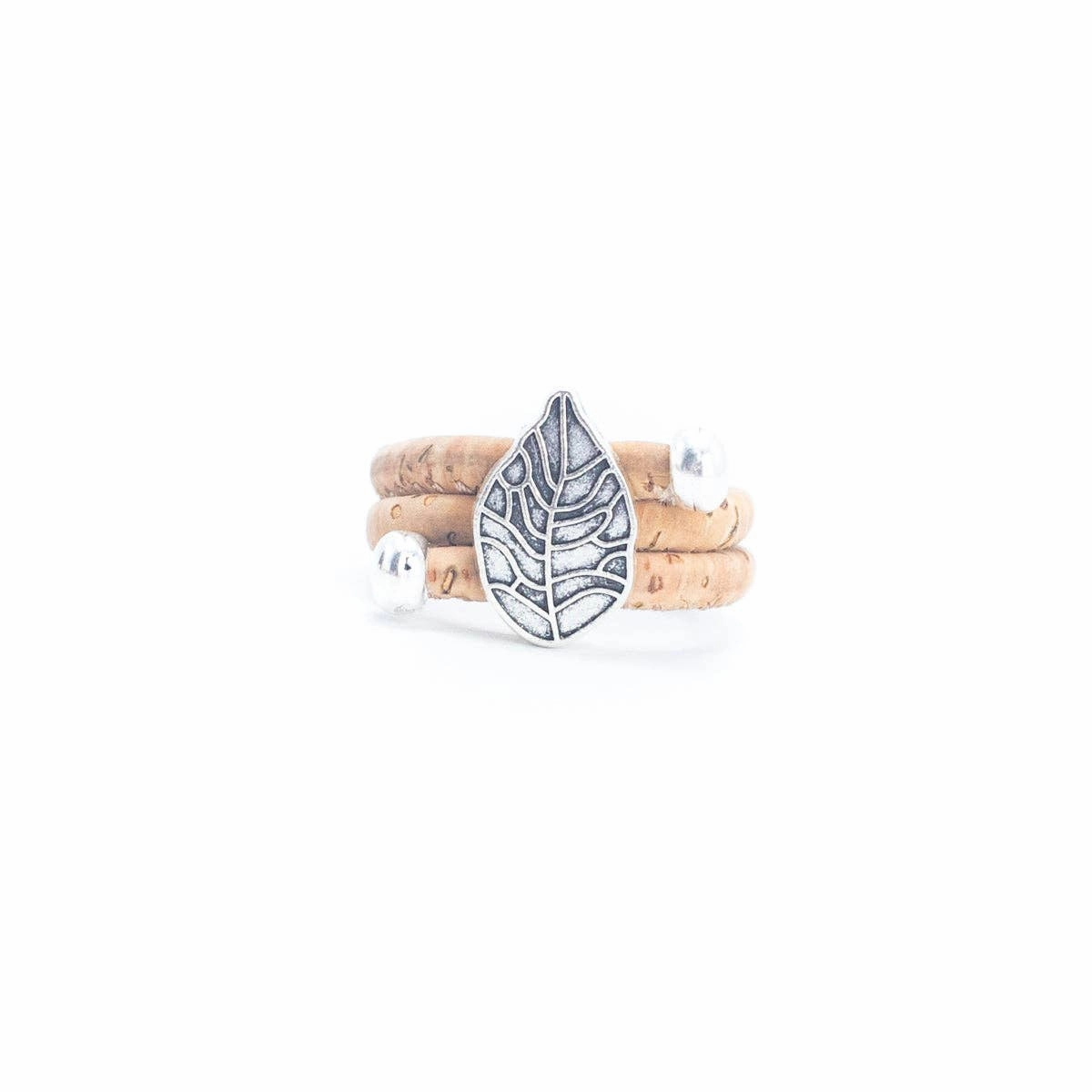 Colorful Leaves ring handmade Cork Rings  R-099-MIX-10
