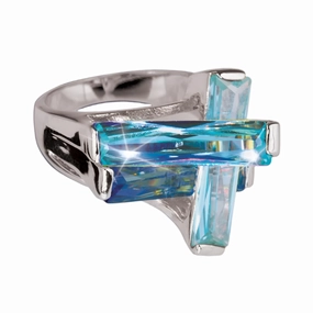 Contemporary Cross Ring