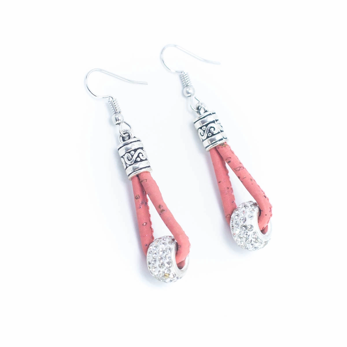Cork earring  Original handmade ladies earrings-ER-038