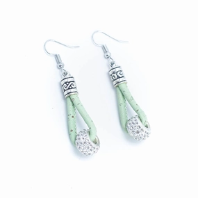 Cork earring  Original handmade ladies earrings-ER-038