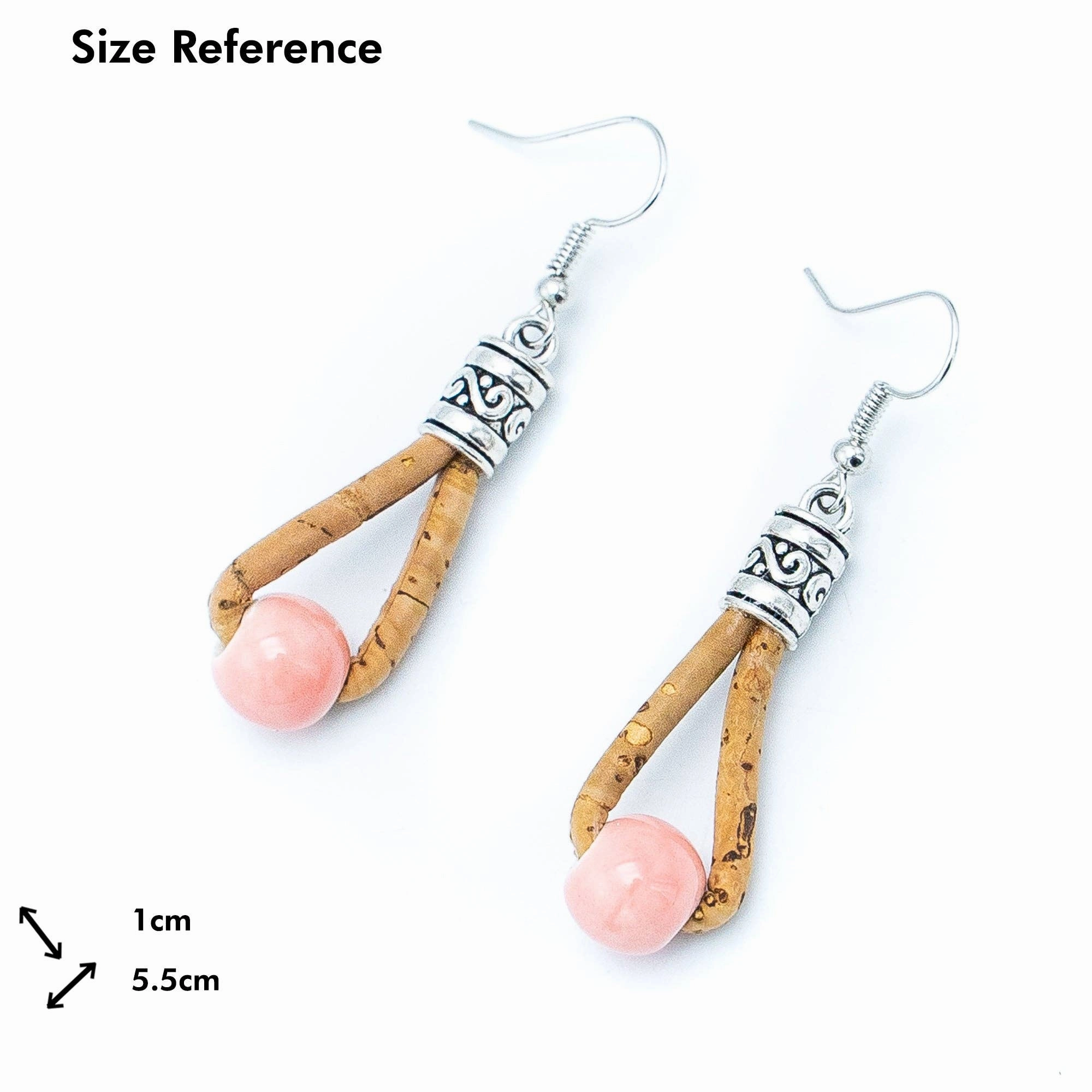 Cork earring  Original handmade ladies earrings-ER-127-C