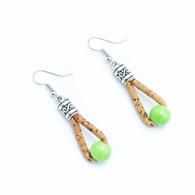 Cork earring  Original handmade ladies earrings-ER-127-C