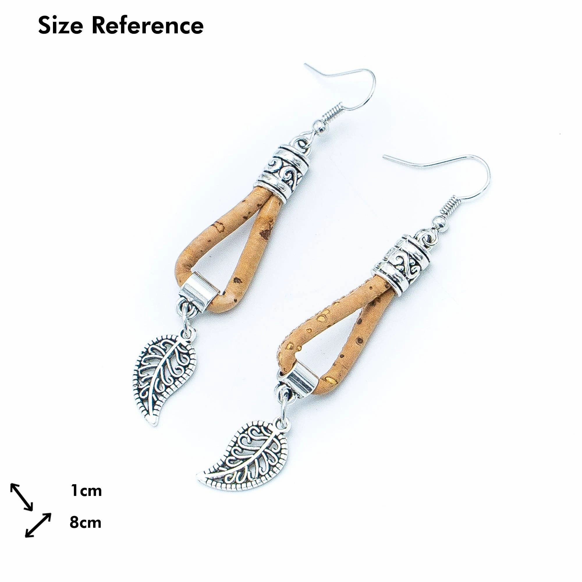 Cork earring  Original handmade ladies earrings-ER-132-B