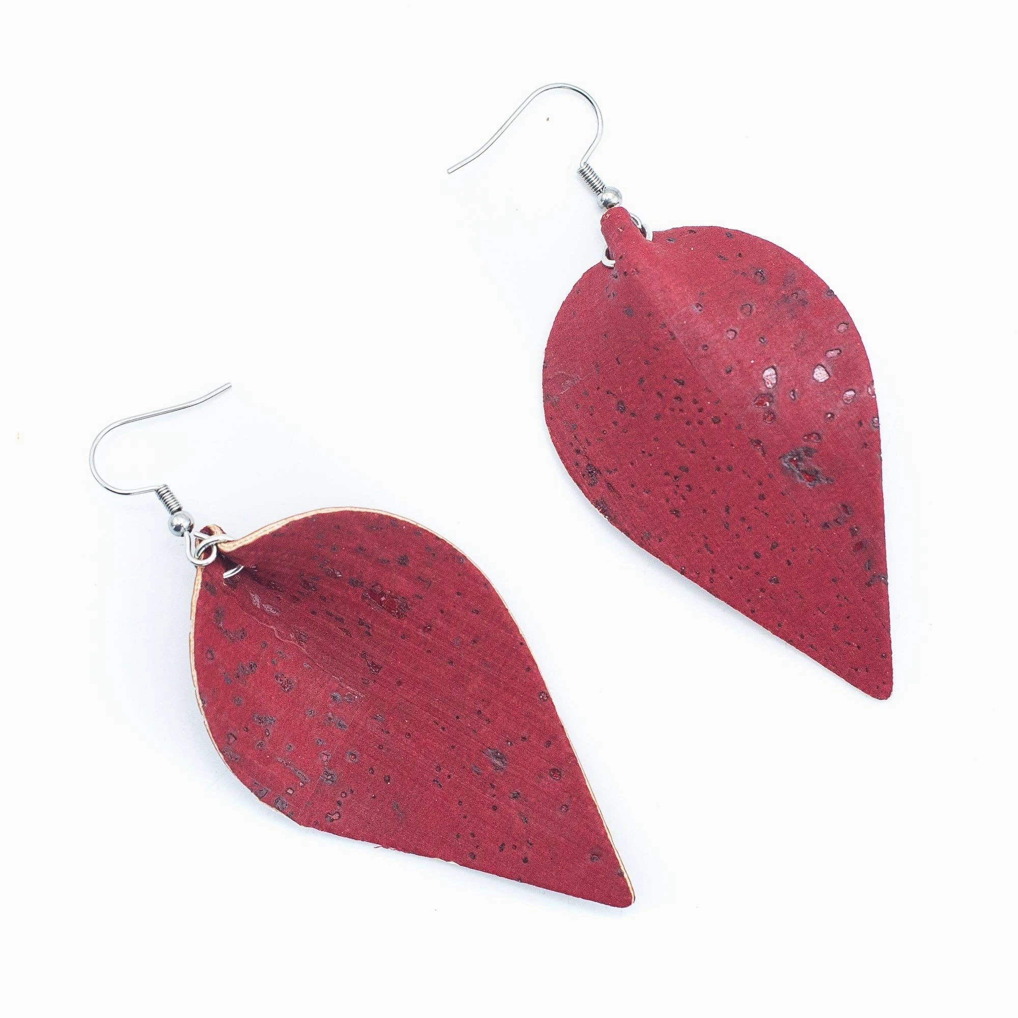 cork fabric  Shapes for Earrings, Original handmade ladies earrings-ER-119-E