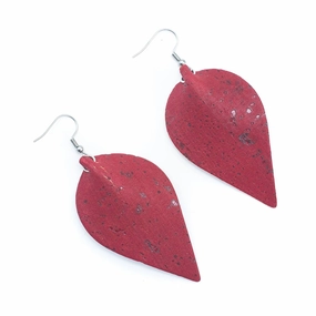 cork fabric  Shapes for Earrings, Original handmade ladies earrings-ER-119-E