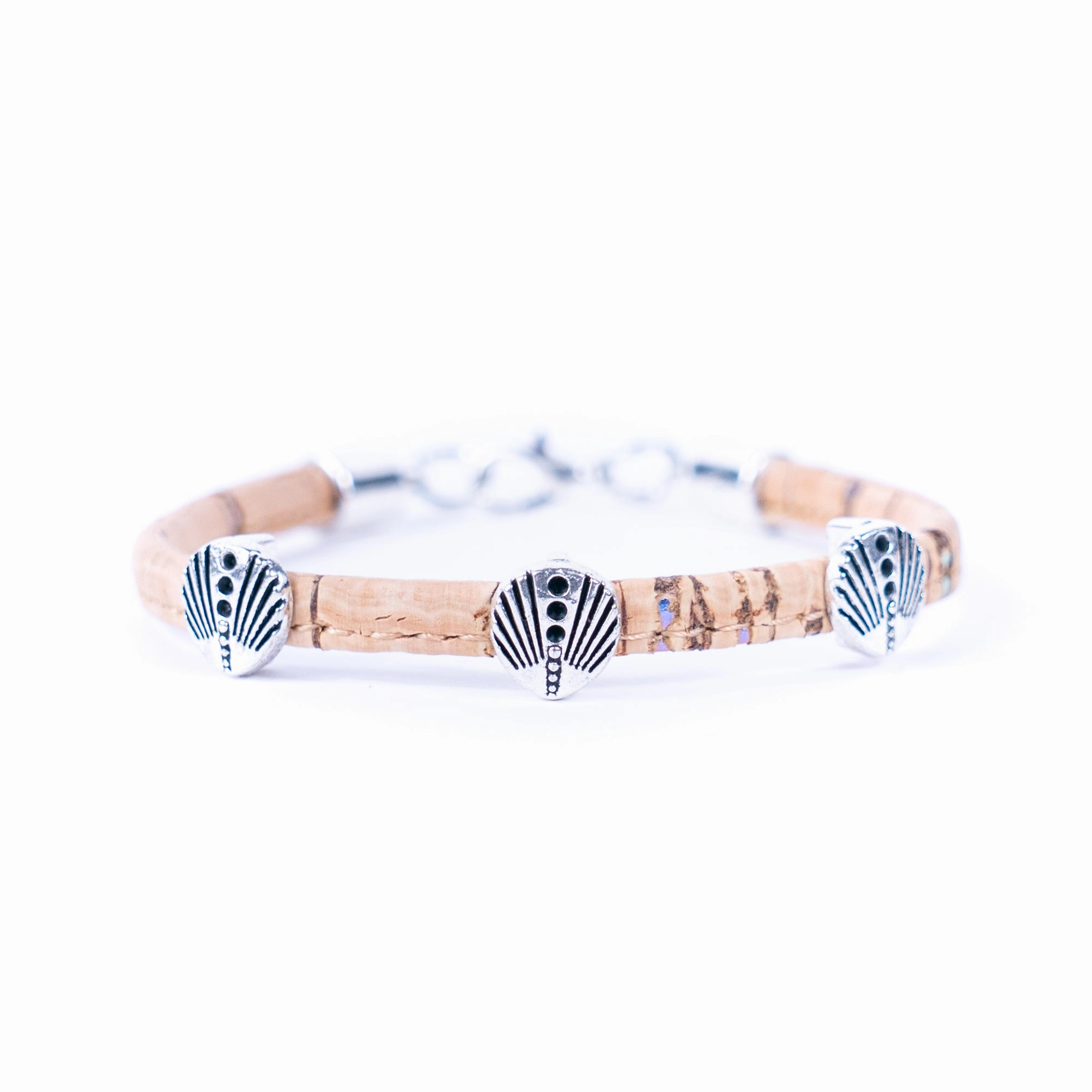 Cork jewelry cork Bracelet for women natural cork with featherhandmade bracelet BR-410-MIX-6