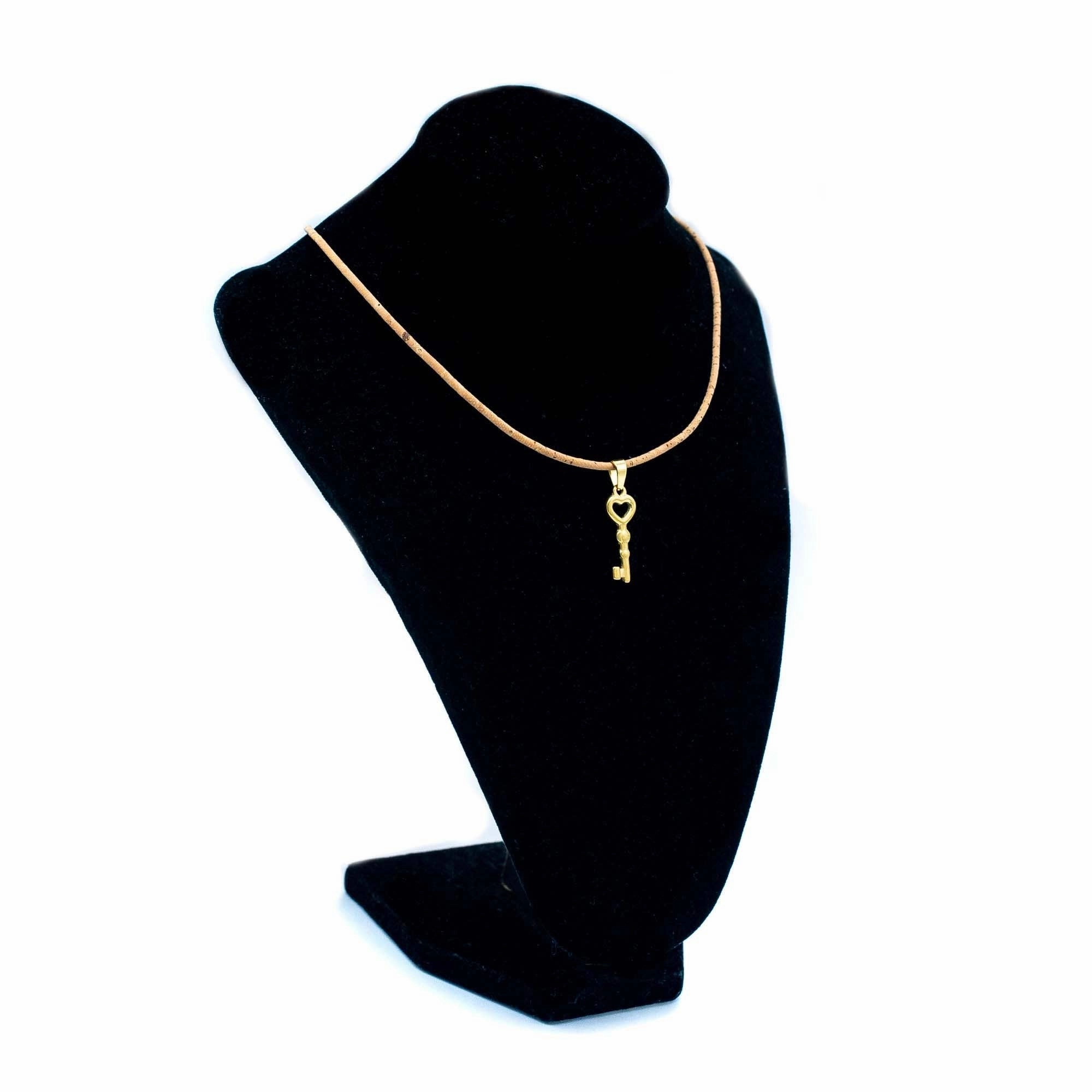 Cork jewelry-Stainless steel necklace  for women NS-001-3