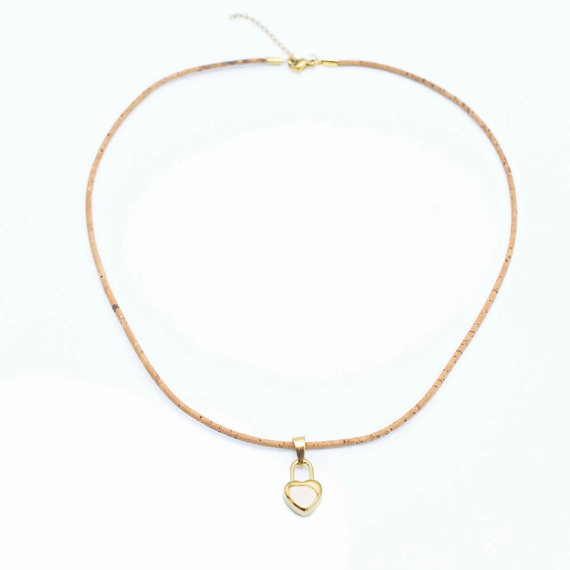 Cork jewelry-Stainless steel necklace  for women NS-001-3