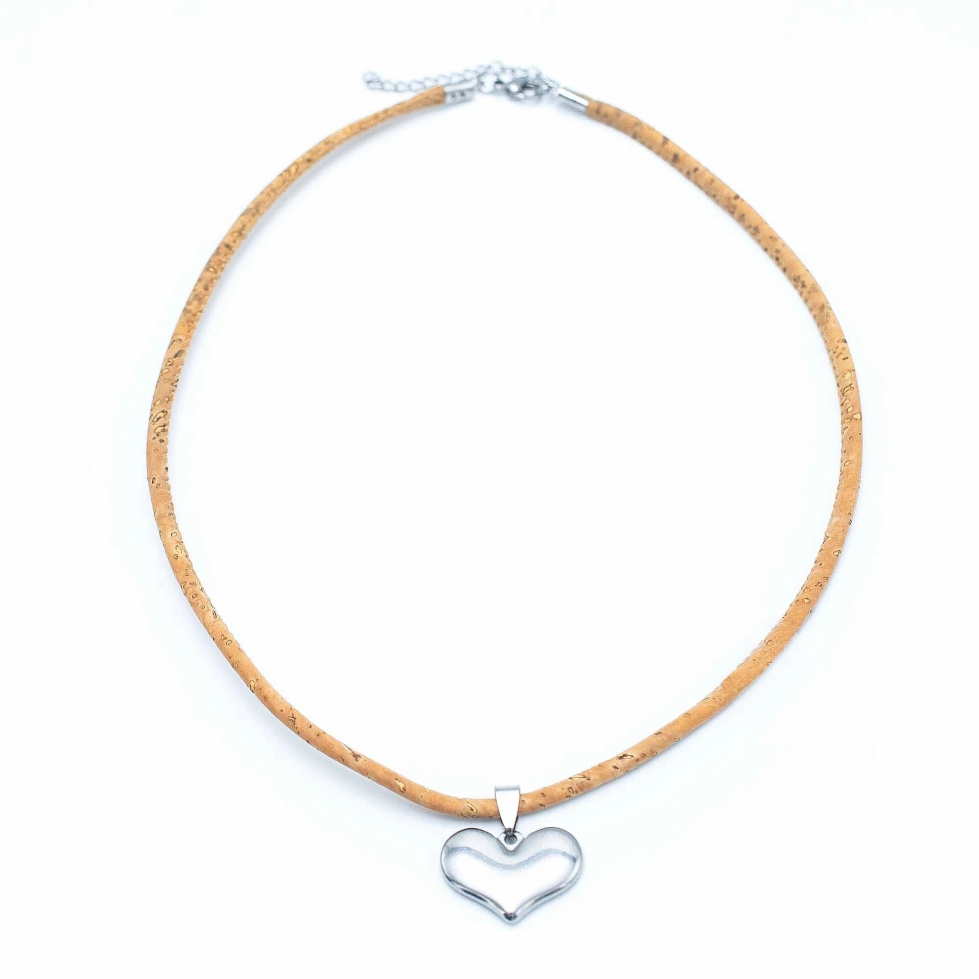 Cork jewelry-Stainless steel necklace  for women NS-003-3