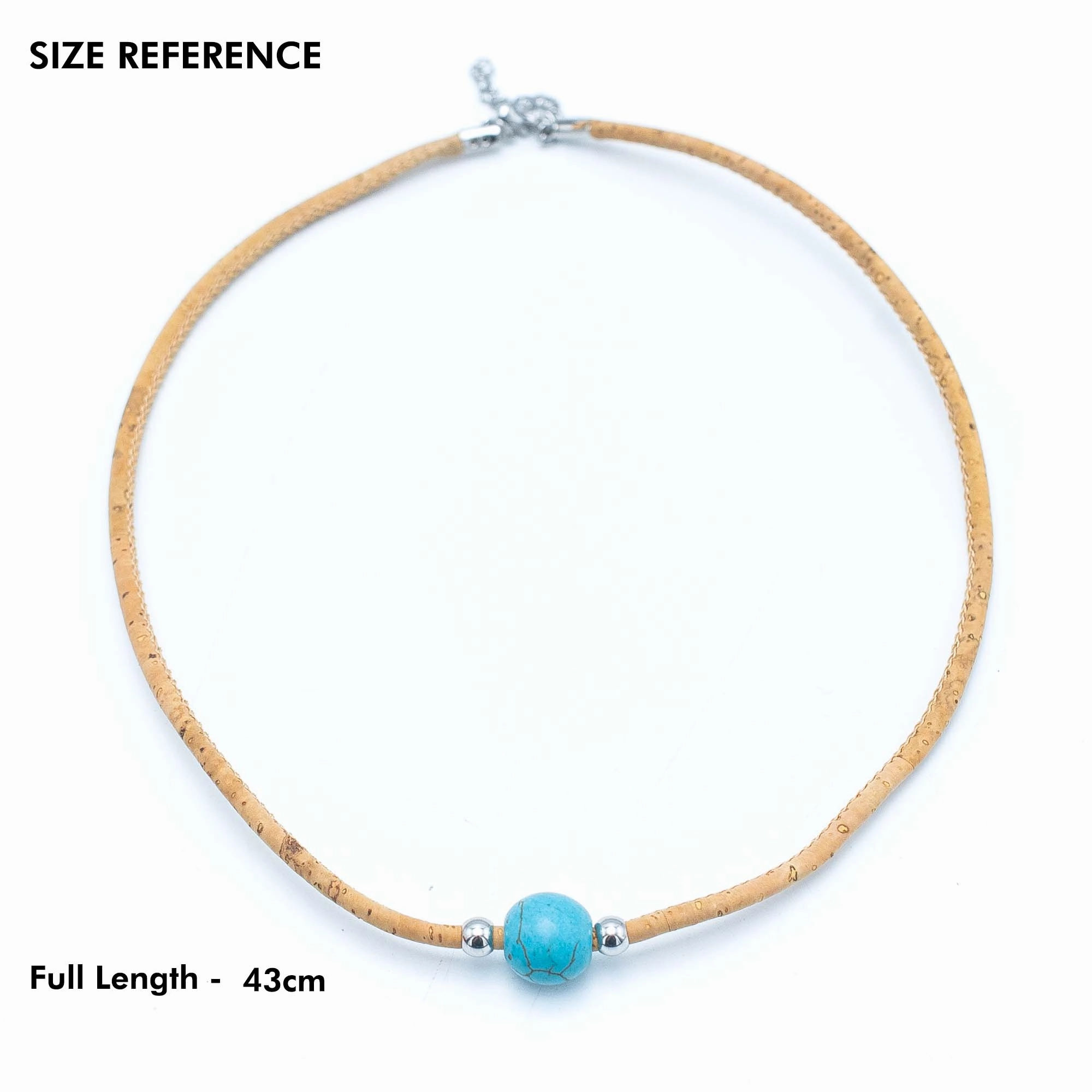 Cork jewelry-Stainless steel necklace  for women NS-003-3