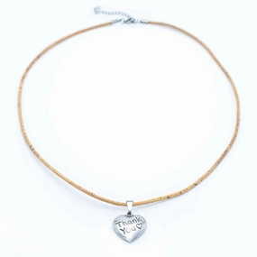 Cork jewelry-Stainless steel necklace  for women NS-004-3
