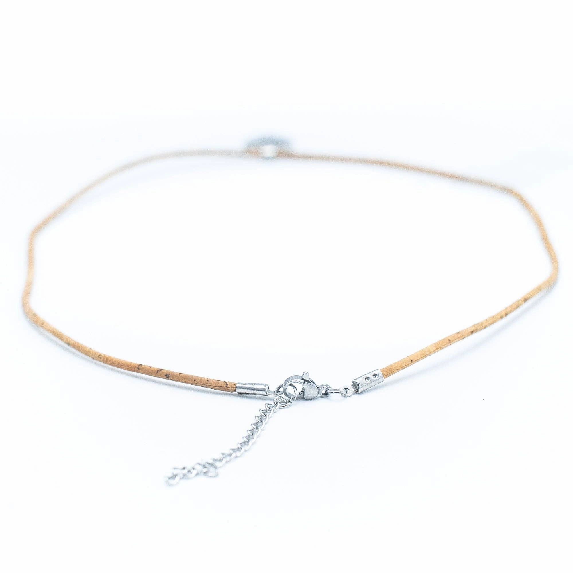 Cork jewelry-Stainless steel necklace  for women NS-004-3