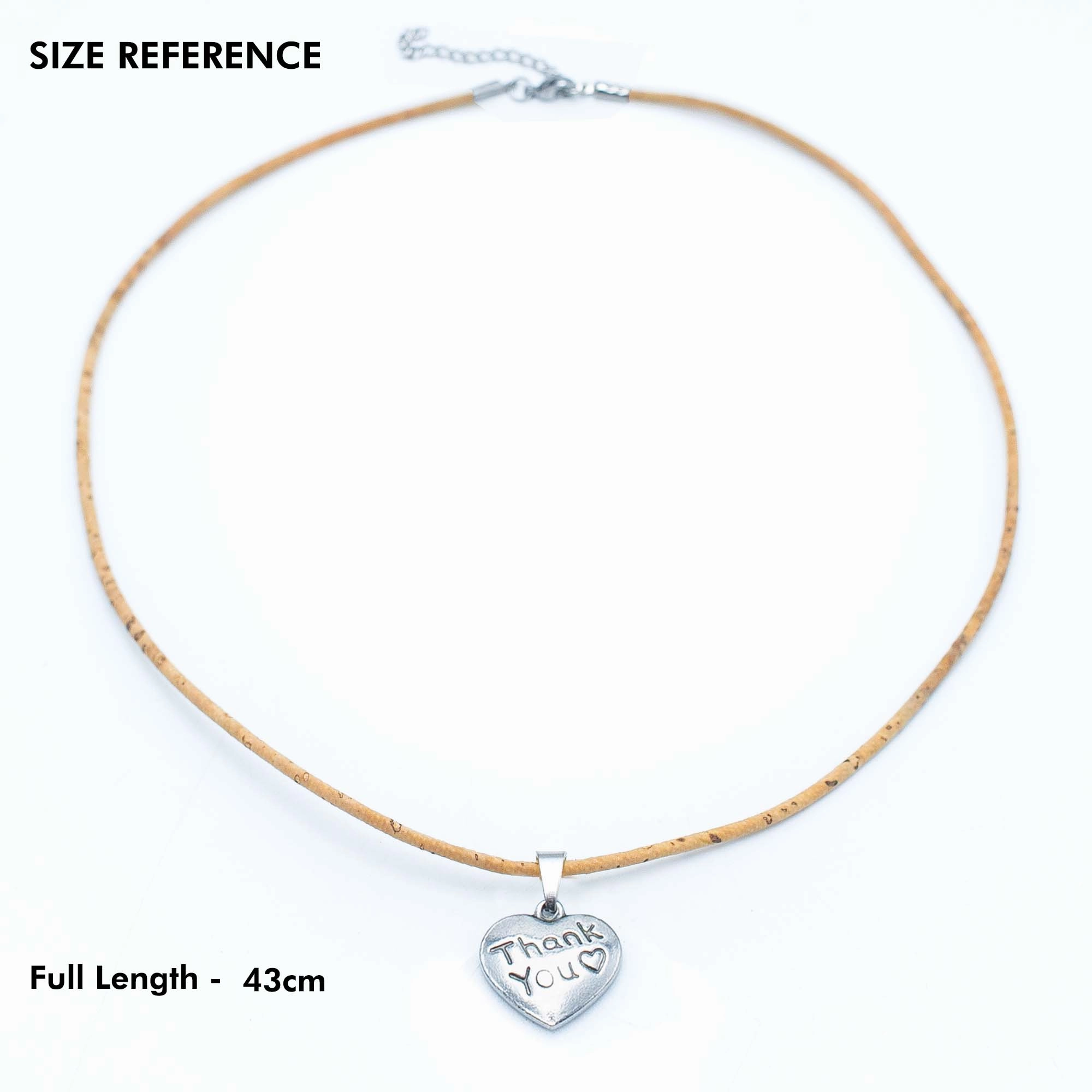 Cork jewelry-Stainless steel necklace  for women NS-004-3