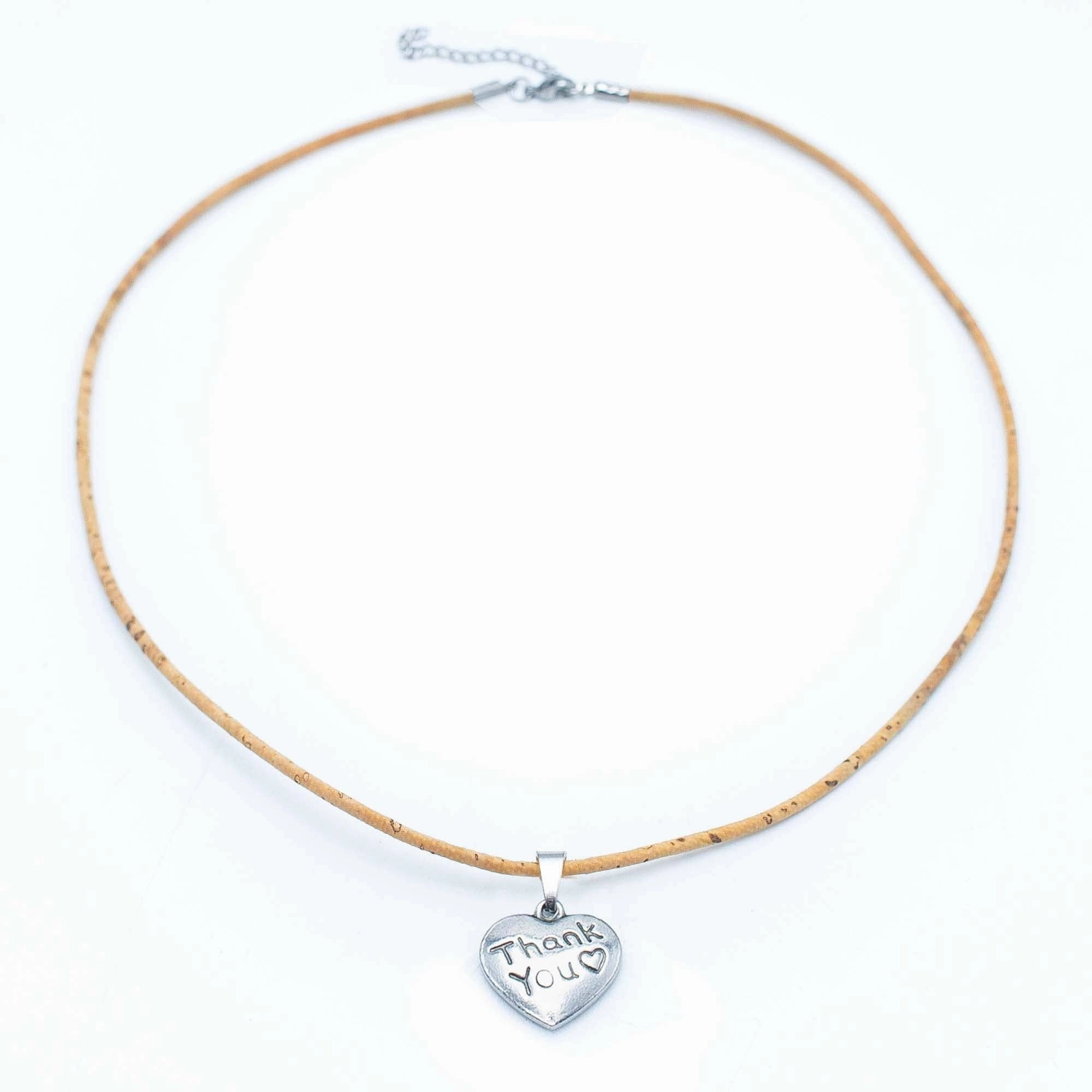 Cork jewelry-Stainless steel necklace  for women NS-004-3