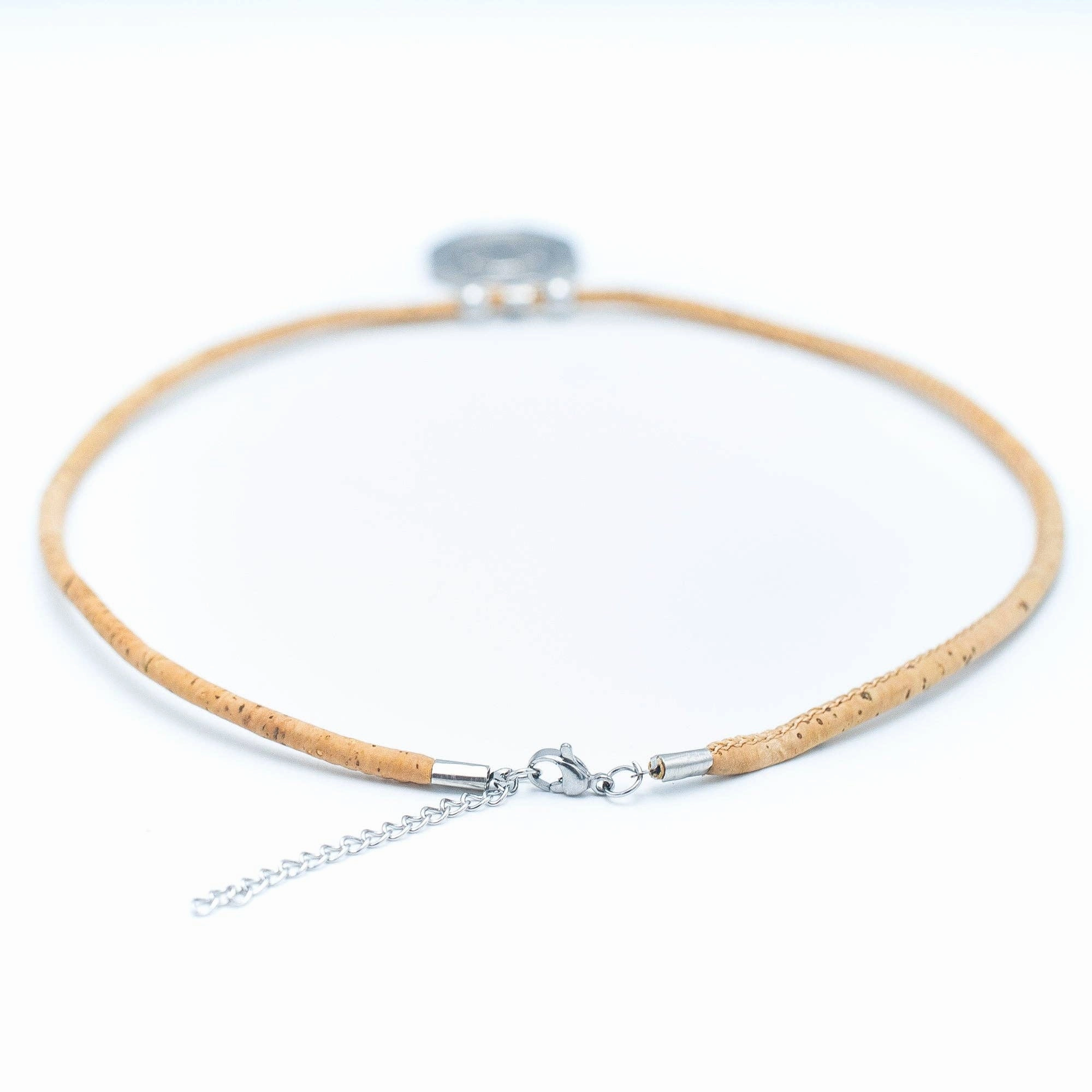 Cork jewelry-Stainless steel necklace  for women NS-006-3