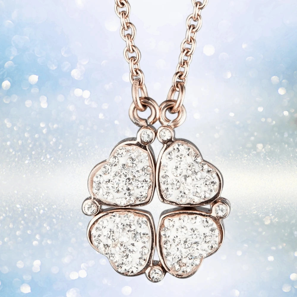 Crystal Clover Tan Pendant