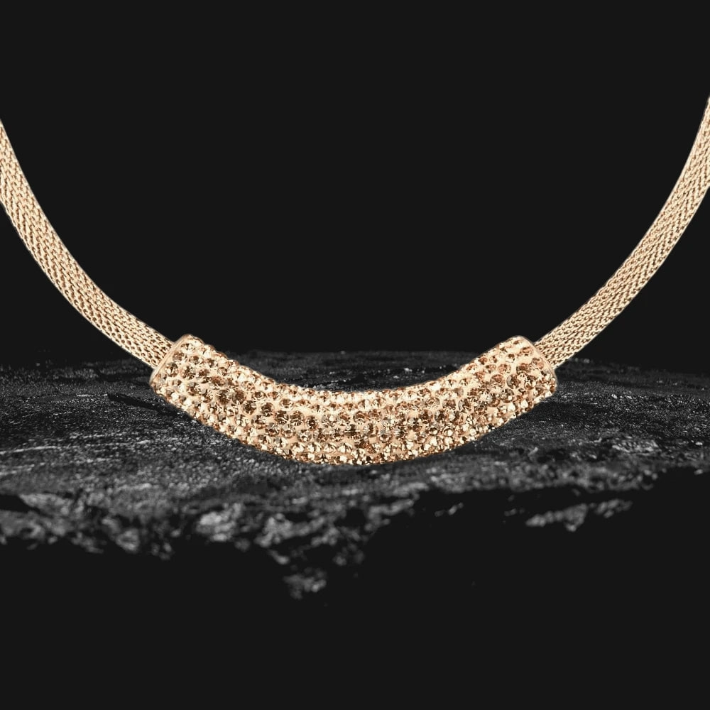 Crystal Contessa Rose Gold Necklace