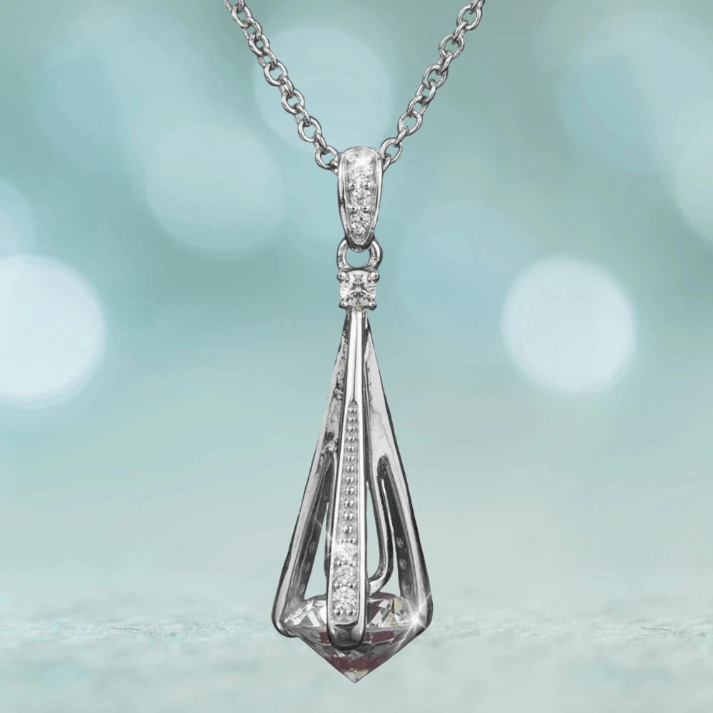 Cylinda Rhodium Pendant