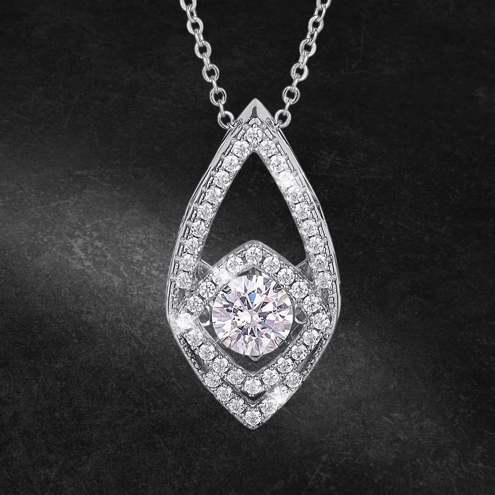 Dancing Decora Rhodium Pendant