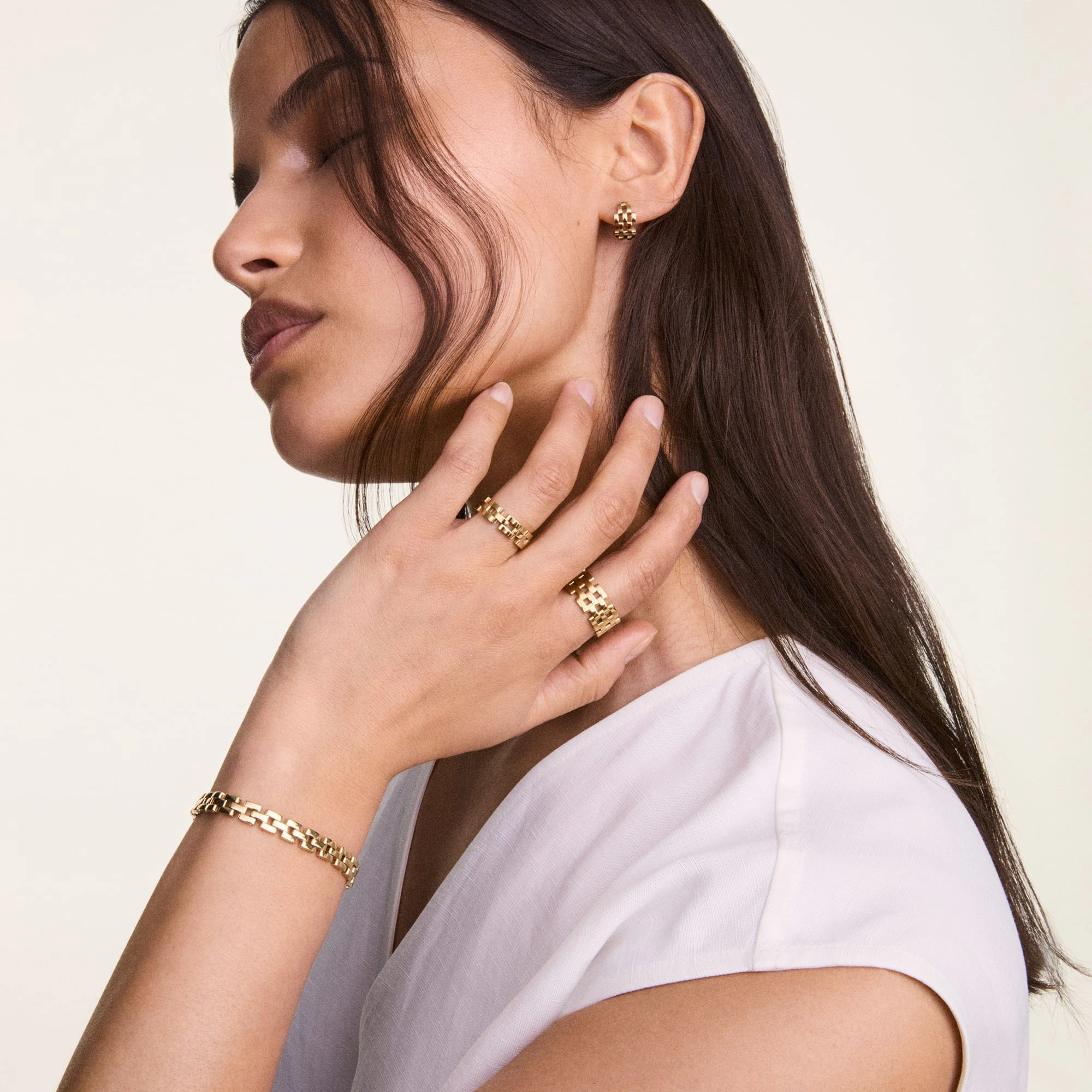 Daniel Wellington 3-Link Ring Gold