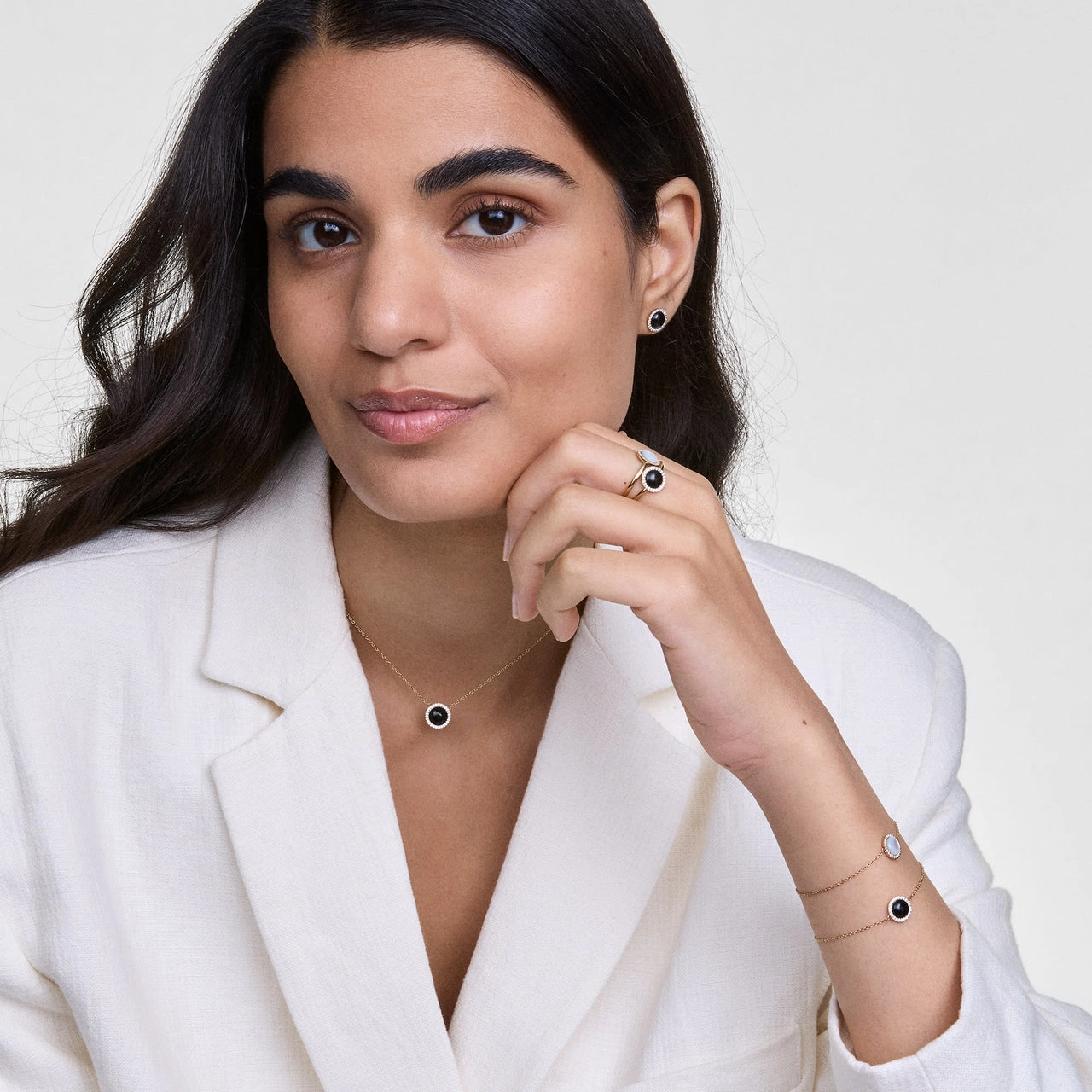 Daniel Wellington Audrey Black Agathe Gold Ring