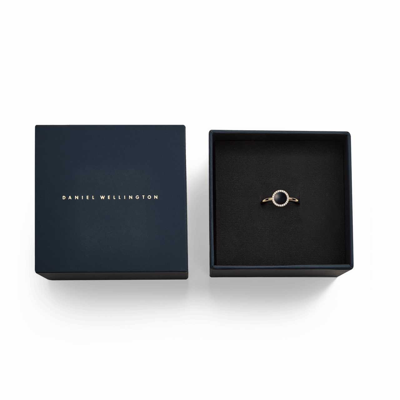 Daniel Wellington Audrey Black Agathe Rose Gold Ring