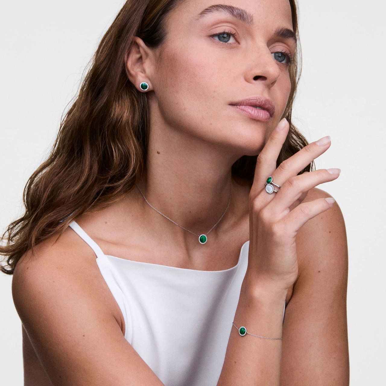 Daniel Wellington Audrey Jade Silver Ring