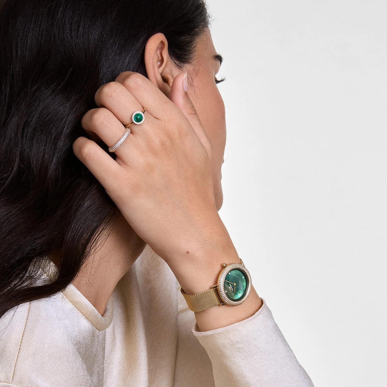 Daniel Wellington Audrey Malachite Gold Ring
