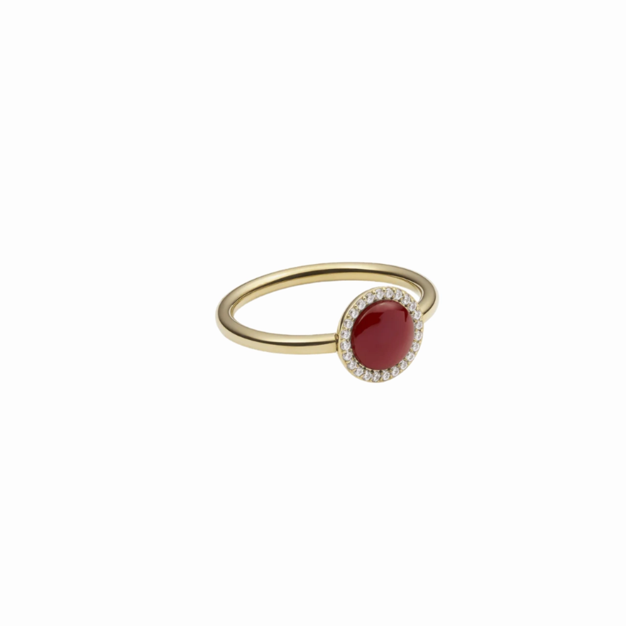 Daniel Wellington Audrey Red Agathe Gold Ring